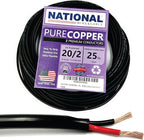 NATIONAL Wire & Cable – 20 AWG 2-Conductor Premium Copper Wire, 25 ft, Stranded | Made in USA, Flexible Jacket | Electronics, Controls, DIY Wiring, Indoor and Outdoor Use