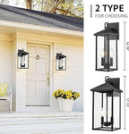 Darkaway Outdoor Wall Lights for House, 17 Inch Tall Exterior Lighting Fixtures Wall Mount Outdoor Porch Lights Outside Sconce Lights with Clear Glass for Patio Hallway Garage E12 Socket