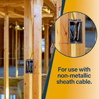 (Pack of 16) Plastic Electrical Box, Grey Outlet Box, Single Gang New Work Junction Box, Captive Nails, 20 cu. Inches, Length 3-5/8'', Width 2-1/8'', Depth 3-1/4''