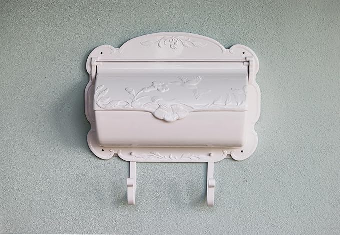 Special Lite Hummingbird Horizontal Wall Mount Mailbox - White Aluminum Mailbox for Wall Mount - SHB-1004-WH