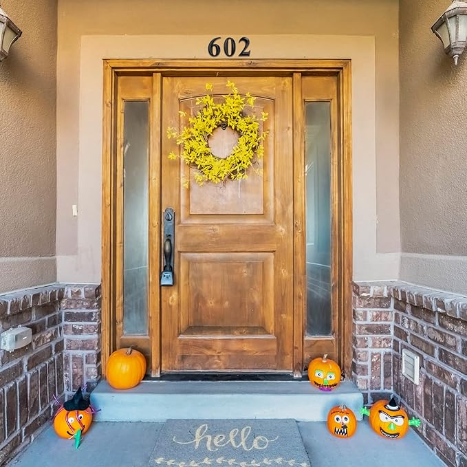 Jetec 10 Pcs House Numbers 3D Door Mailbox Numbers 0-9 Self Adhesive House Door Street Address Stickers for, Apartment, Office, Hotel Room, Mailbox Signs(6 x 4.5 Inches,Black)