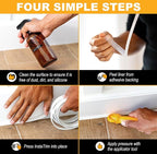 InstaTrim The Original Flexible Trim -10ft Grey 3/4" Wide Caulk Tape - Adhesive Trim with Many Uses Including Caulking for Bathtubs, Sinks, Counters, Tile, Floors - Made in USA