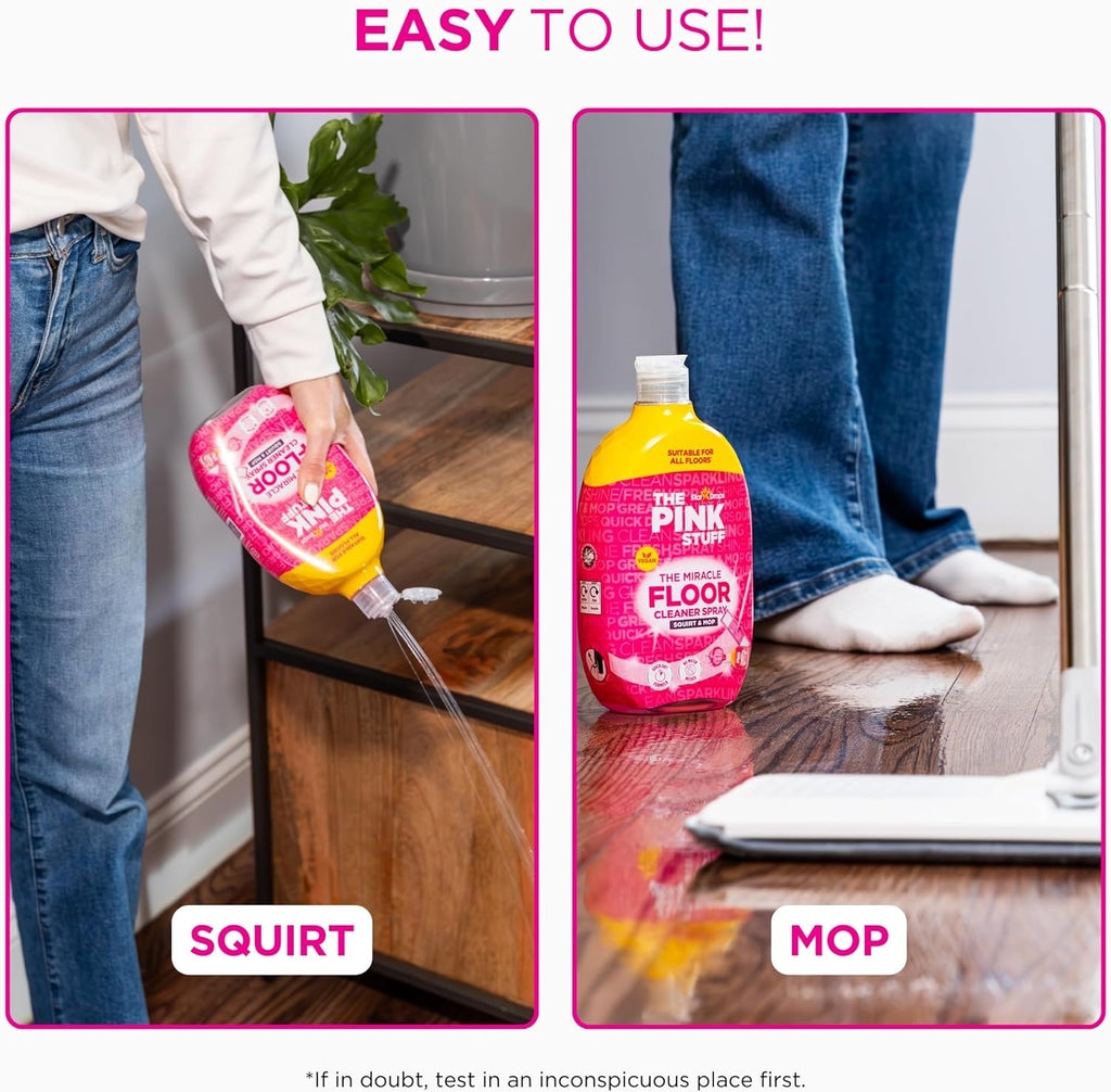 Stardrops The Pink Stuff The Miracle Floor Cleaner Spray – Squirt & Mop Formula for Sparkling Clean Floors – Fast Drying, Streak-Free Finish, Fresh Fragrance, 25.3 fl oz