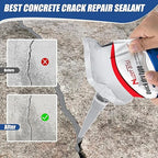 Concrete Crack Sealant, Self-Leveling Waterproof Cement Filler, Fast-Drying Crack Repair Glue for Driveways, Sidewalks, Walls, Floors, Garage – Indoor & Outdoor Use (2 Pack)