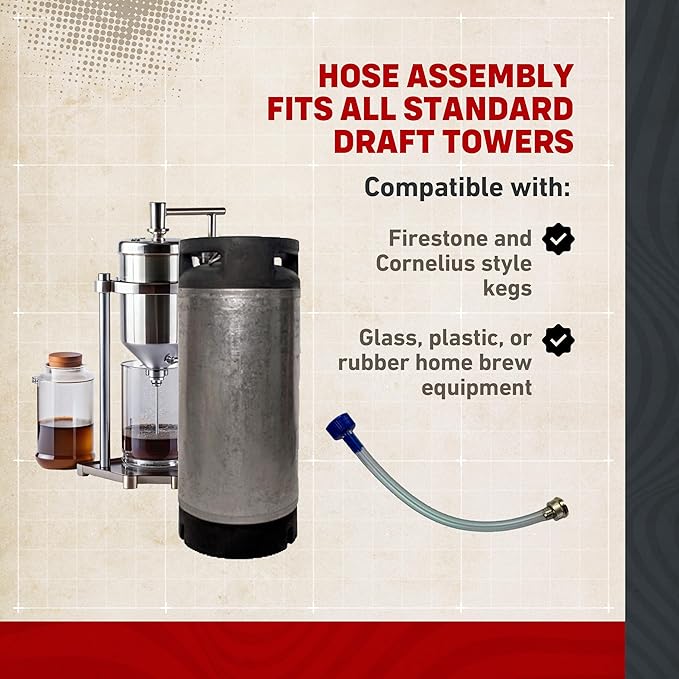 Kegerator Beer Line Cleaning Kit - All Necessary Cleaning Accessories and Powder Cleaning Compound