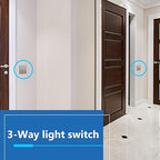 LIDER Minimalist Design Matte Finish Lighted Decorator Switch, Frameless Paddle Light Switch with Locator Light, Grounding Screw, 3-Way or Single Pole, 15A 120V, UL Listed, LS15-3W-NK, Nickel