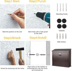 xydled Mail Boxes with Key Lock,Locking Mailbox Wall Mounted, Large Capacity, Galvanized Steel Cover Metal Postbox for House, 14 X 12.5 X 4.25 Inch,Bronze