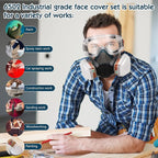 Reusable Half Face and Full Face Gas Mask with Activated Carbon Filter Against Organic Vapor/Dust/Chemical