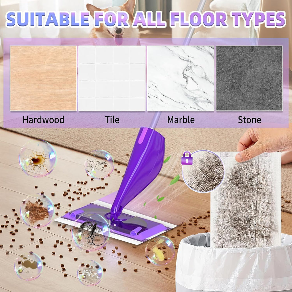 40 Count Mopping Pad for Wet Jet Mop Disposable Wetjet Pads Refills Replacement for Wet Pads Refill Compatible with Wet Jet Pads Thickness & Absorbent for Household Multi-Surface