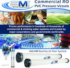APPLIED MEMBRANES, INC. 4x40 RO Membrane Housing | PVC RO Pressure Vessel for 4" x 40" RO, UF, NF, MF Membrane Element | Commercial Water Treatment | 200 PSI | U-Pin Style | PV4040PWG