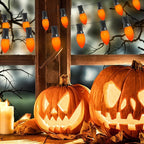 25 Pack C9 Incandescent Light Bulbs, C9 Ceramic Orange Replacement Bulb for Halloween Christmas String Lights, C9/E17 Candelabra Base, 7 Watt