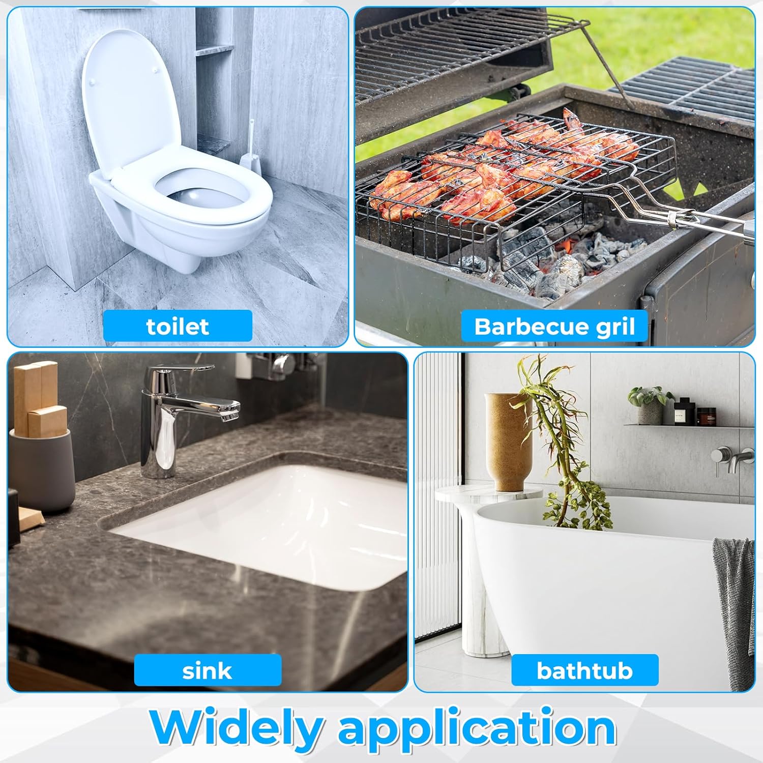 Pumice Stone Toilet Bowl Cleaner, 12Pcs Toilet Pumice Stone with 2pcs 13inch Extra Long Handle for Toilets, Bathroom, Kitchen, Sink, Pool, Tile, Grill