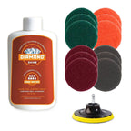 Hard Water Stain & Spot Remover -14 Piece Ultimate Value Pack Drill Brush Cleaning/Scouring Kit - Shower Doors. Glass, Porcelain, Stainless Steel, Chrome, Multi-Surface