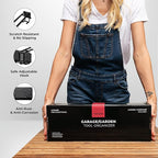 TIDYME Garage Tool Organizer Wall Mount - 80 inches - Sturdy Storage Rack with Adjustable Hooks, Anti-Rust - Easy Installation, 500lbs Capacity - Garden Tool Organizer (05 Racks & 10 Hooks)