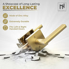 Mega Handles Prime Passage Lever Door Handle for Closet or French Doors, Single Side Door Levers, Fits All Standard Door Sizes, Exposed Screws Included - Satin Brass (1 Pack) 4.29"