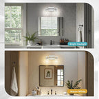 DORESshop Bathroom Light Fixtures, 2-Light Nickel Bathroom Lights Over Mirror with Clear Glass Shade, Vanity Lights for Living Room Bedroom, ETL Listed