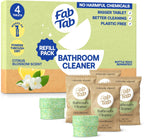 Fab Tab Bathroom Cleaner, Eco-Conscious Cleaning Tablets for Sparkling Bathrooms, Powerful Grime Remover, Citrus Scent, No Harmful Chemicals, Economical Refills - 4 Tablets (Bottle not included)