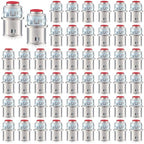 Metal-Clad Cable Connectors Zinc Electrical Conduit Connector 3/8" Snap in Connectors for Steel and Aluminum Cable(50 Pack)