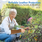 Arm Chaps Leather Protective Sleeves Arm Guard - Prevent Cuts, Scratches & Bruises - Genuine Cowhide - Ideal for Gardening & Construction - Left & Right Form-Fitting. Brown (1 Pair/Small).