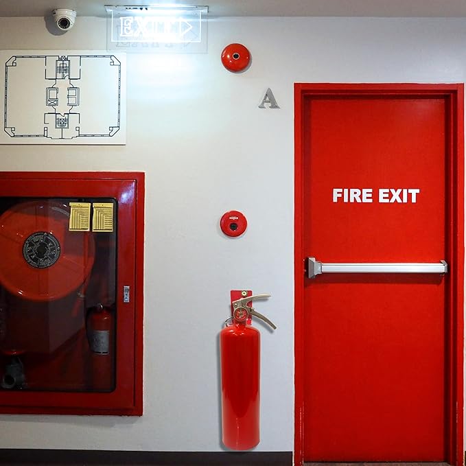 Fire Extinguisher Mount, Wall Hook, Fire Extinguisher Bracket up to 40 lbs Extinguishers, Suitable for Big and Small fire (4 Brackets)