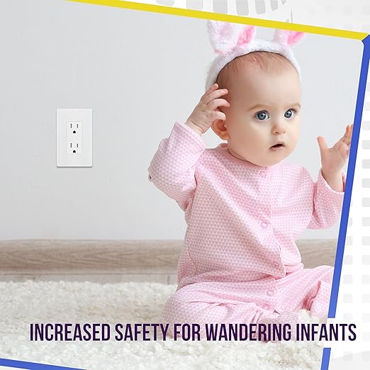 ENERLITES 20 Pack White Decorator Receptacle with Screwless Wall Plate, Standard Electrical Wall Outlet, 15A 125V, Self-Grounding, 2-Pole, 3-Wire, 5-15R, UL Listed, 61502-TR-WSID, Tamper Resistant