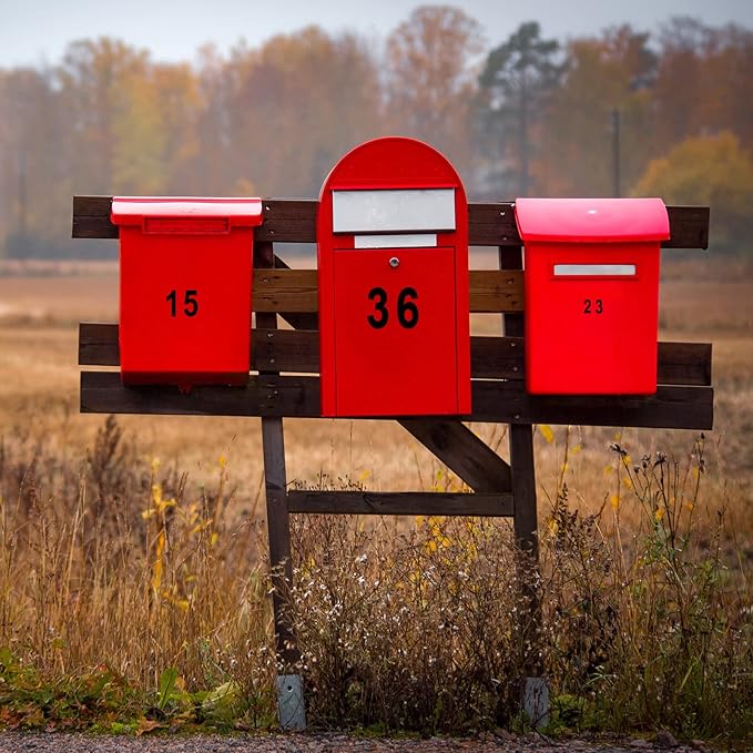 Leinuosen 260 Pcs Back to School Gifts Mailbox Numbers Stickers Adhesive Numbers for Outside Reflective Vinyl Waterproof Address Sticker for Mailbox Signs, Classroom, 1&2&3 Inch(Black Word)