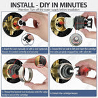 RP46463 Cartridge Replacement for Delta 17 Sereis Tub and Shower Dual Function Handle (2006-Present), Temperature and Volume Control, Fits Delta R10000 Series Valve
