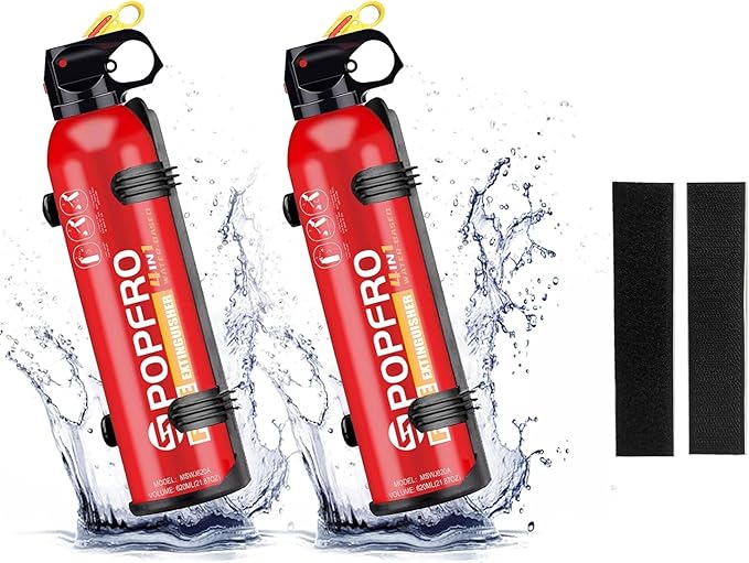 Portable Fire Extinguishers with water-based high-temperature resistance,Can Prevent Re-Ignition,Small and Easy to use，Fire Extinguishers for Car/House/Kitchen/Boat/business,620ml（2pack）