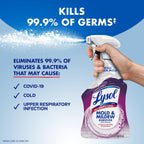 Lysol Mold & Mildew Remover Spray, Bathroom & Shower Cleaner, Disinfectant Spray, Stain Remover with Bleach, Tough on Black Mold, Multipurpose Cleaner for Home and Kitchen, 32oz (3 Pack)