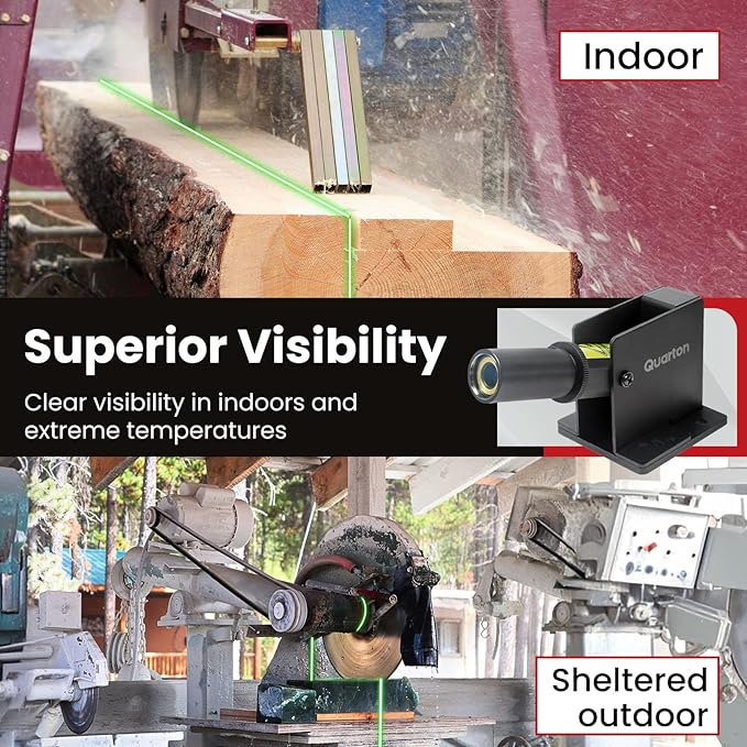 Laser Level ML-200 Green Line Generator for Outdoor & Indoor Large-Scale Cutting, Measuring, Alignment and Construction, Waterproof, Type-C Charging Port, Magnetic Base, Class 1 product