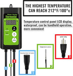 1800W Submersible Hot Tub & Pool Portable Electric immersion Water Heater with Temp Control & GFCI for Swimming Pools, Baptistry, above ground pool, inflatable pool, spa tub, baptism pool