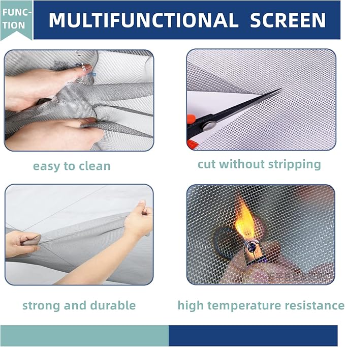 Nisorpa 304 Stainless Steel Woven Wire Mesh 40 Inch x 98 Feet Window Screen Security Mesh Roll Replacement for Balcony Porch Cabinets, Poultry Netting Cage Fence - 20 Mesh 0.15mm Wire Dia