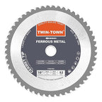TWIN-TOWN 10-Inch 52 Teeth Dry Cut Steel and Ferrous Metal Cermet Saw Blade with 1-Inch Arbor