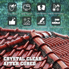 Transparent Waterproof Coating, 35oz Clear Waterproof Sealant - Concrete Crack Sealant for Roofs, Walls, Wood & Terraces - Indoor/Outdoor Flexible Water-Based UV-Resistant Crack-Proof Protection