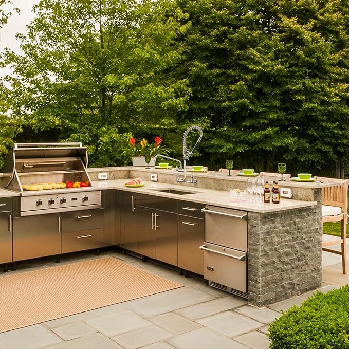 Fapully Commercial Kitchen Faucet,Wall Mount Kitchen Sink Faucet with Pre-Rinse Pull Down Sprayer,25‘’ Height 8'' Center 3 Compartment Sink Faucets with 12.2'' Swing Spout Chrome