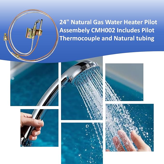Long Term 24" Natural Gas Water Heater Pilot Assembely CMH002 Includes Pilot Thermocouple and Natural tubing
