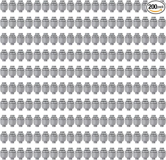 3/4 inch Liquid Tight Connector 180 Degree PVC nonmetallic Flexible Conduit Connector UL Listed Conduit Fittings 200 Pack