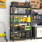 72" H Heavy Duty Garage Shelving 5 Tier 2500 LBS Storage Shelves Adjustable Industrial Metal Wire Shelf Unit for Garage,Basement,Pantry,Warehouse,Commercial