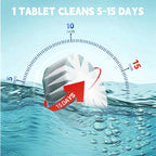 Toilet Bowl Cleaner Tablets, Automatic Toilet Bowl Cleaners, Long-Lasting Toilet Tabs Drop in Tank for Deodorizing & Descaling, Green, 12 Packs