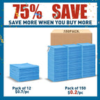 Microfiber Towels Bulk-150 Pack, Cleaning Cloths, Microfiber Towels for Cars, Cleaning Rags Blue (12x12 inches)