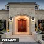 Darkaway Outdoor Wall Lights, Exterior Light Fixture with Seeded Glass, Aluminum Anti-Rust Exterior Lights Sconces Lighting for House Porch Yard Hallway Doorway Garage