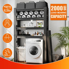 Laundry Shelf,5 Tier Over Washer and Dryer Storage Shelves,Adjustable Easy to Install,Space Saver Laundry Shelf Organizer,Utility Shelves for Balcony (with fence-78 H*18" D*47.24" W)