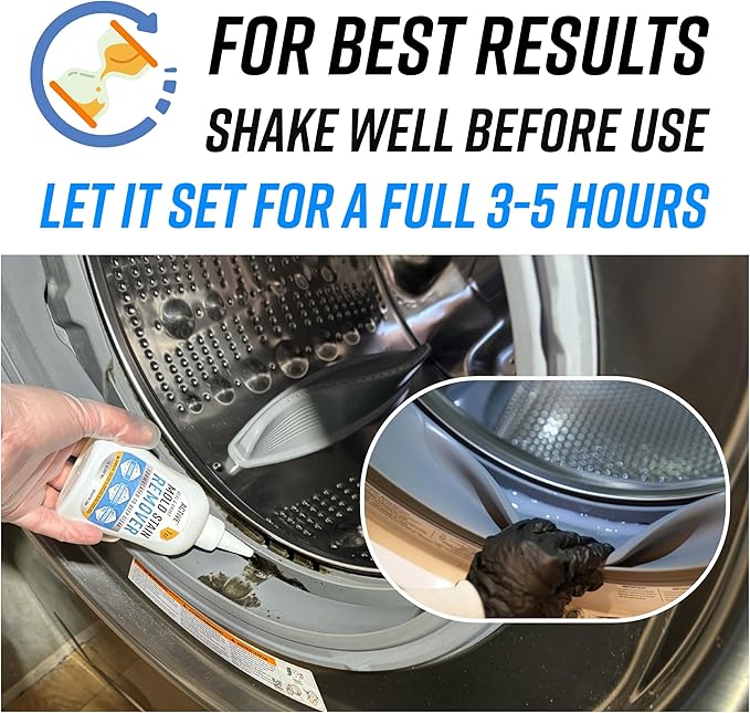 ACTIVE Mold Stain Remover Gel Cleaner Heavy Duty Stain Cleaner for Front Loader Washing Machine Seal, Bathroom Grout, Shower, Caulk - Front Load Washer Cleaning Solution - 7 Fl Oz