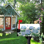 Hydrangea Flowers Magnetic Mailbox Cover Oversized Spring Summer Blue Floral Mailbox Covers Large Size 25.5 x 21 Inch Outdoor Letter Post Box Wraps for Garden Yard Home Decor