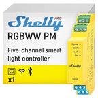 Shelly Pro RGBWW PM | Wi-Fi & LAN Smart Remote Control for RGBW Led Strips with Power Metering | Home Automation | No Hub | Compatible with Alexa & Google Home | iOS Android App | Dimming Control