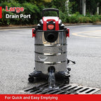 Shop-Vac 6.5 Gallon 4.0 HP Wet/Dry Vacuum with Blower Function, Stainless Steel Tank, Portable Shop Vacuum with Wheels, Includes Filters, Hose & Accessories, Ideal for Garage and Workshop