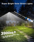 JAYNLT X-12000W Solar Street Lights,6500K Commercial Parking Lot Light Dusk to Dawn,IP68 Waterproof Flood Security Street Lights Motion Sensor for PlayCourt,Farm