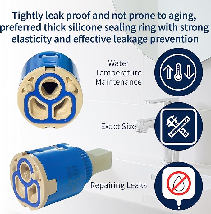 N25DW Faucet Cartridge,CUPC/NSF/IAPMO Certified,Replacement parts for 974-074/1093674 Kitchen Faucet,Diameter 25mm