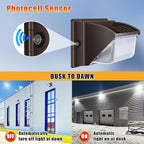 Juyace 150W LED Wall Light with Dusk to Dawn Outdoor Lighting 4 Pack 5000K 100-277V IP65 Waterproof for Barn Backyard Warehouse Garage Yard