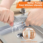 COBETE Non Scratch Wire Dishcloth,Double-Layer Wire Dishwashing Rags for Wet and Dry,Wire Miracle Cleaning Towels and Dish Cloths Multipurpose for Washing Dishes,Cookware, Sinks,Stove Tops,Pack of 6